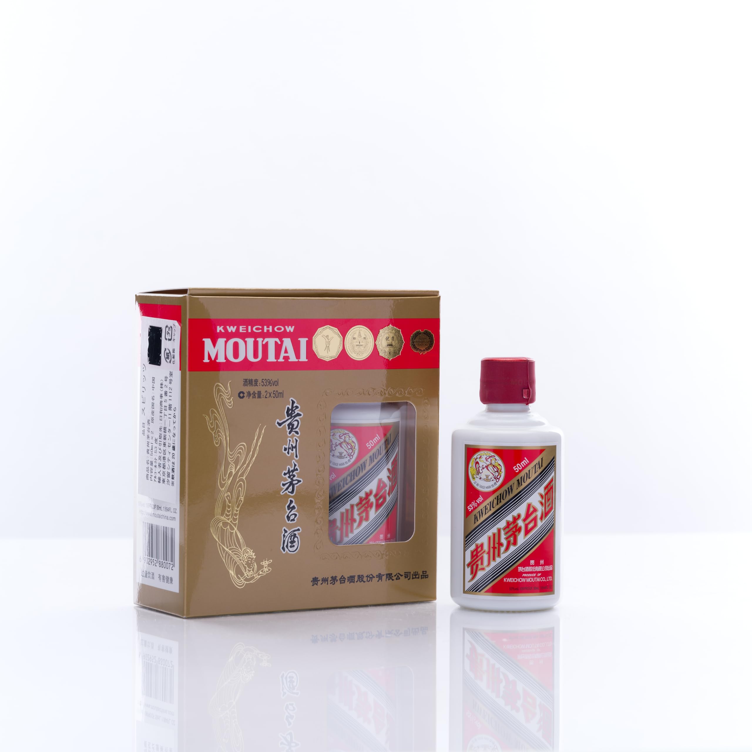 貴州茅台酒100ml 53度 2本セット Amazon.co.jp: 貴州茅台酒 飛天 アルコール53度50ml*2（2本セット