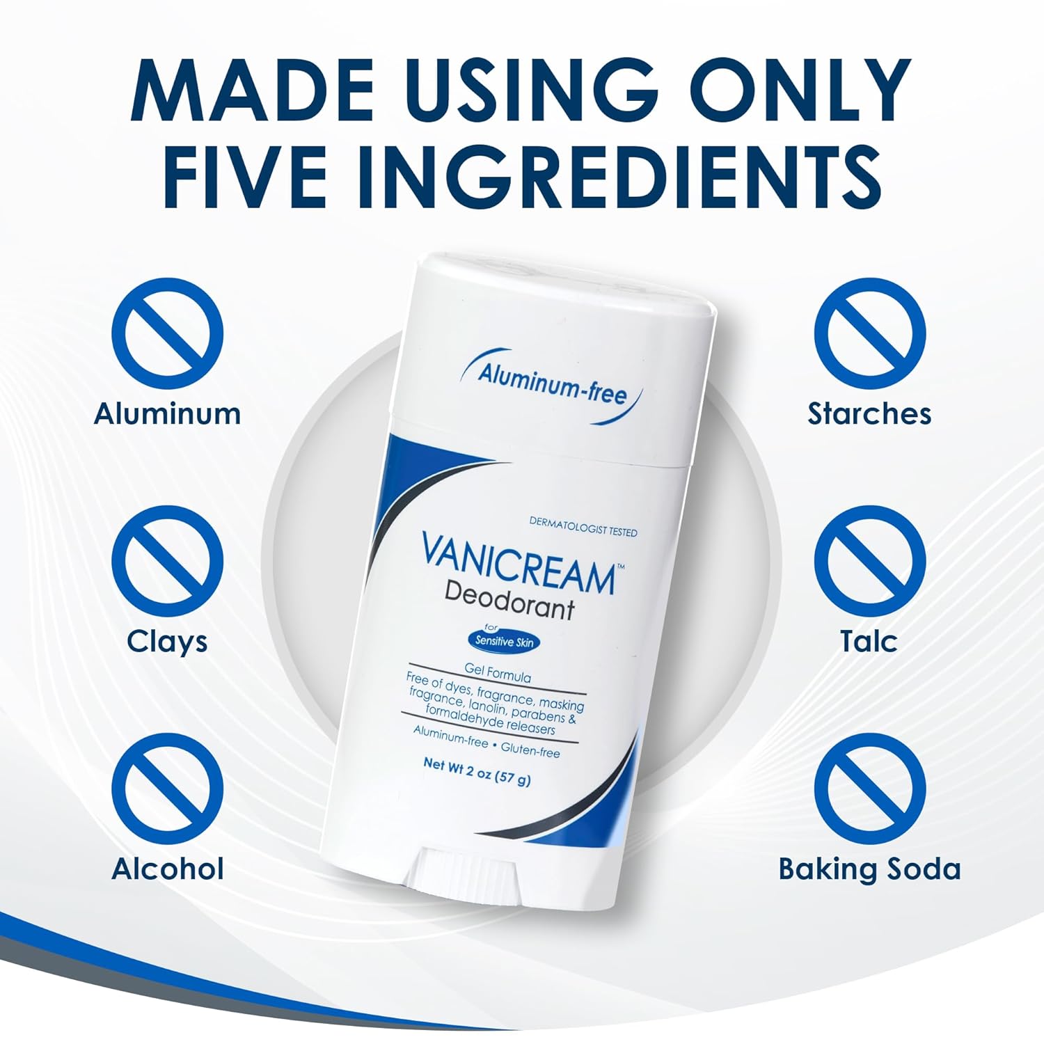 Vanicream Aluminum-Free Gel Deodorant - 2 oz - Unscented Formula for Sensitive Skin