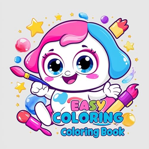 Easy Coloring Book: Simple & Relaxing Designs for Beginners & Stress Relief