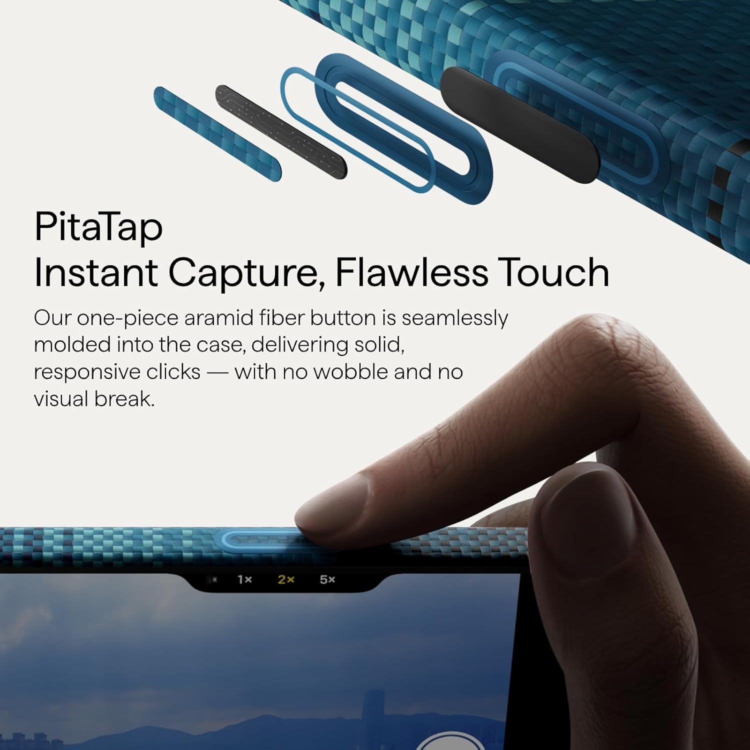 pitaka for iPhone 17 Pro Case 6.3" with Camera Control Button, Compatible with MagSafe, Ultra-Slim Case with Caseless Touch Feeling, 1500D Aramid Fiber Woven, Moonrise