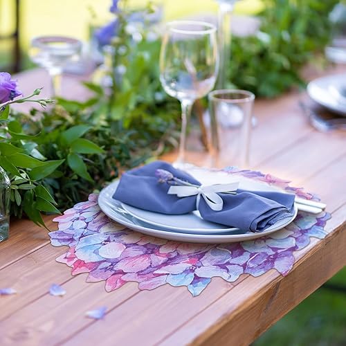 Miniatura 6 de Juego de 100 manteles individuales florales de papel de primavera desechables para mesa de comedor, fiestas, bodas, cocina, despedida de soltera, 13