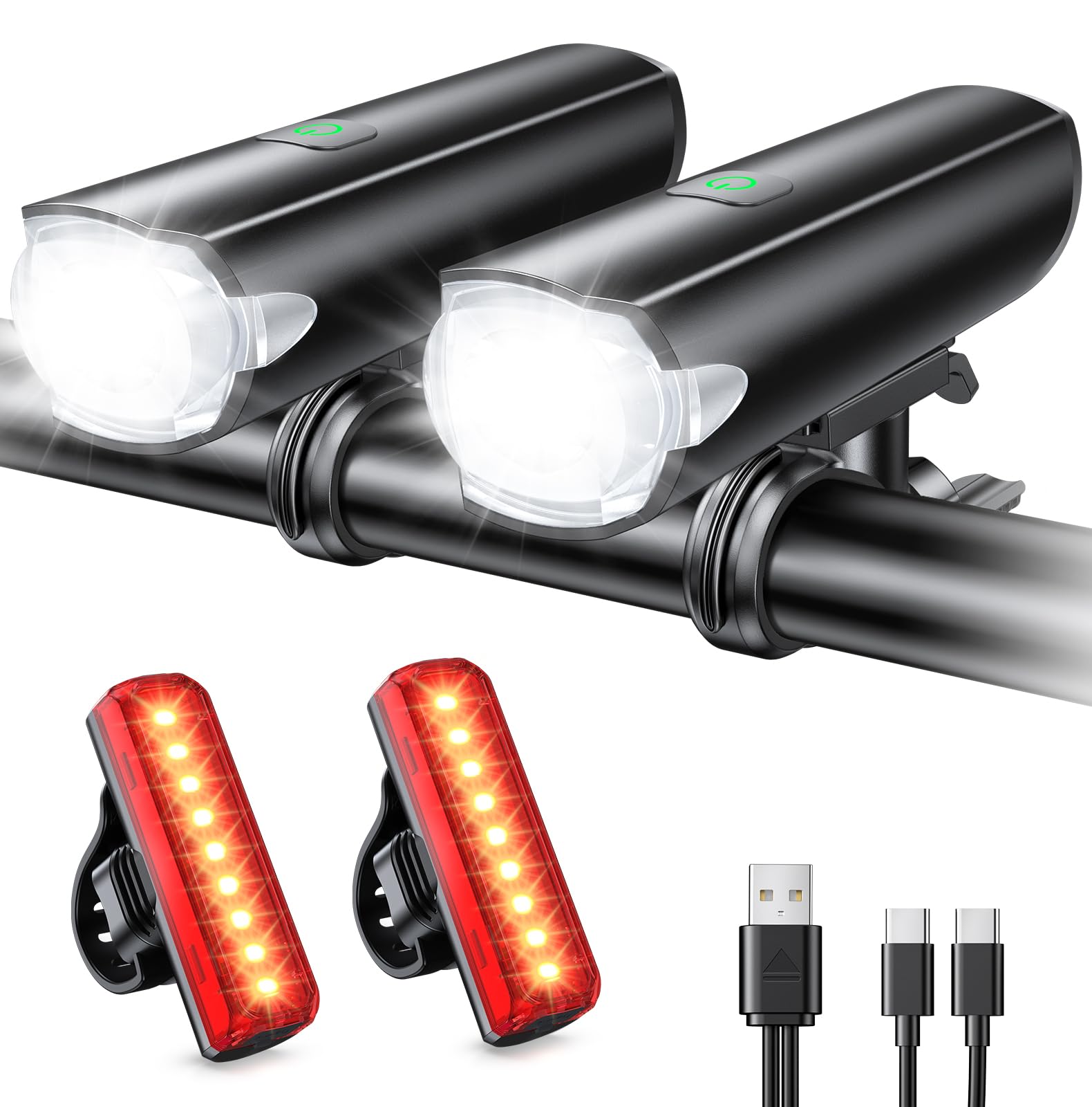 SUYIWEE Wide Angle Bike Lights front and rear