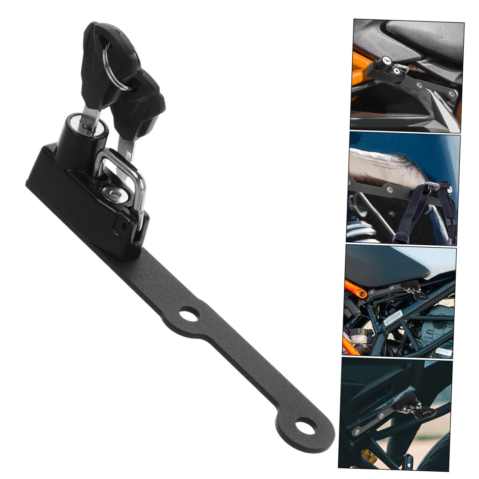 Gatuida Lucchetto Antifurto per Casco da Motocicletta in Metallo Nero, Installazione Semplice, Sicurezza Affidabile per Motociclette e Scooter Elettrici
