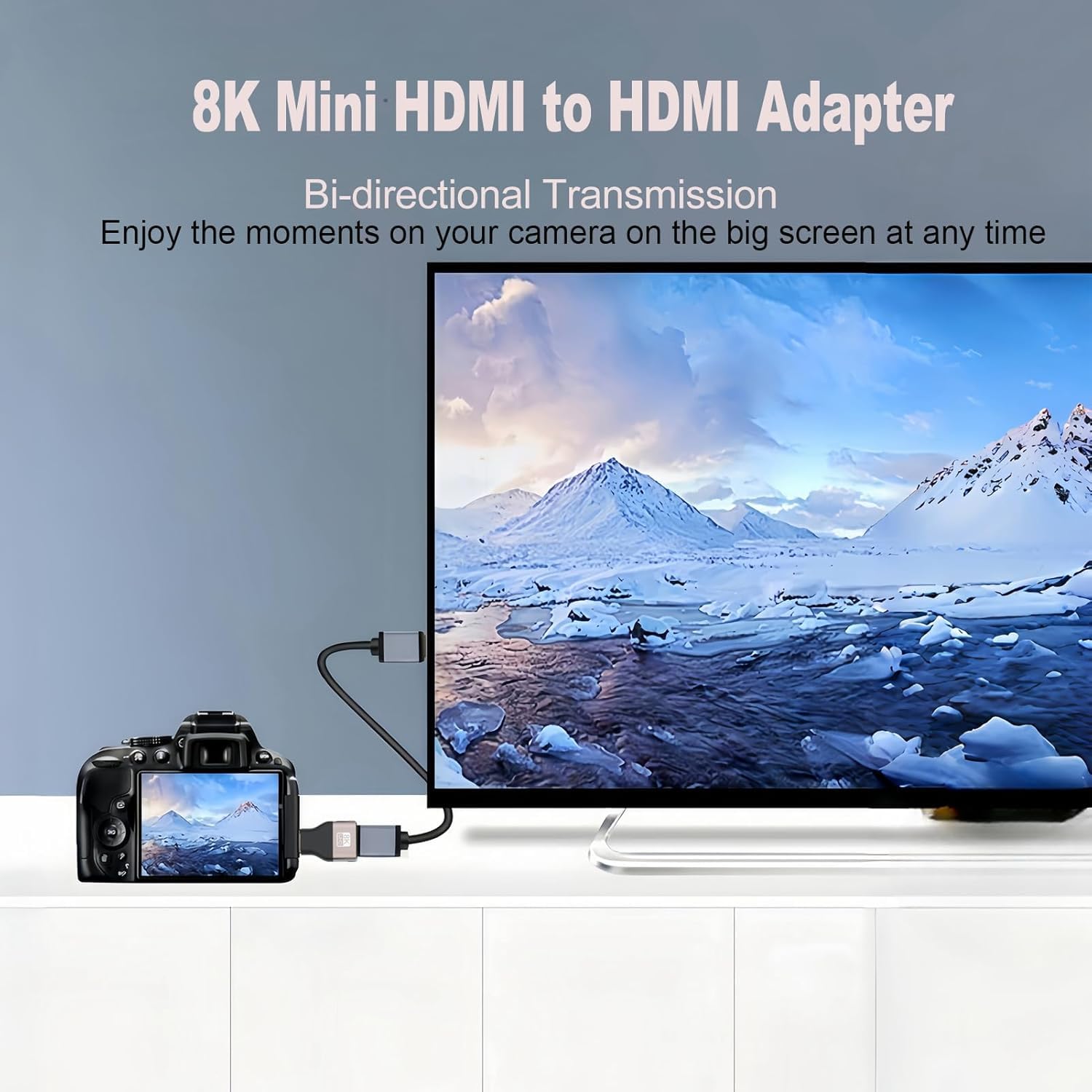 Adaptadores mini HDMI a HDMI, paquete de 10, adaptador bidireccional de alta velocidad 8K HDMI hembra a mini HDMI macho de 48 Gbps con 8K a 60Hz, 4K a 144Hz, compatible con monitor portátil