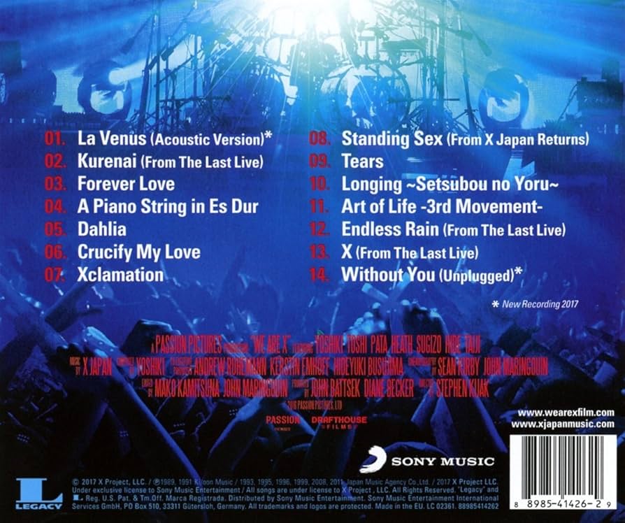 Amazon.co.jp: WE ARE X SOUNDTRACK(輸入盤): ミュージック
