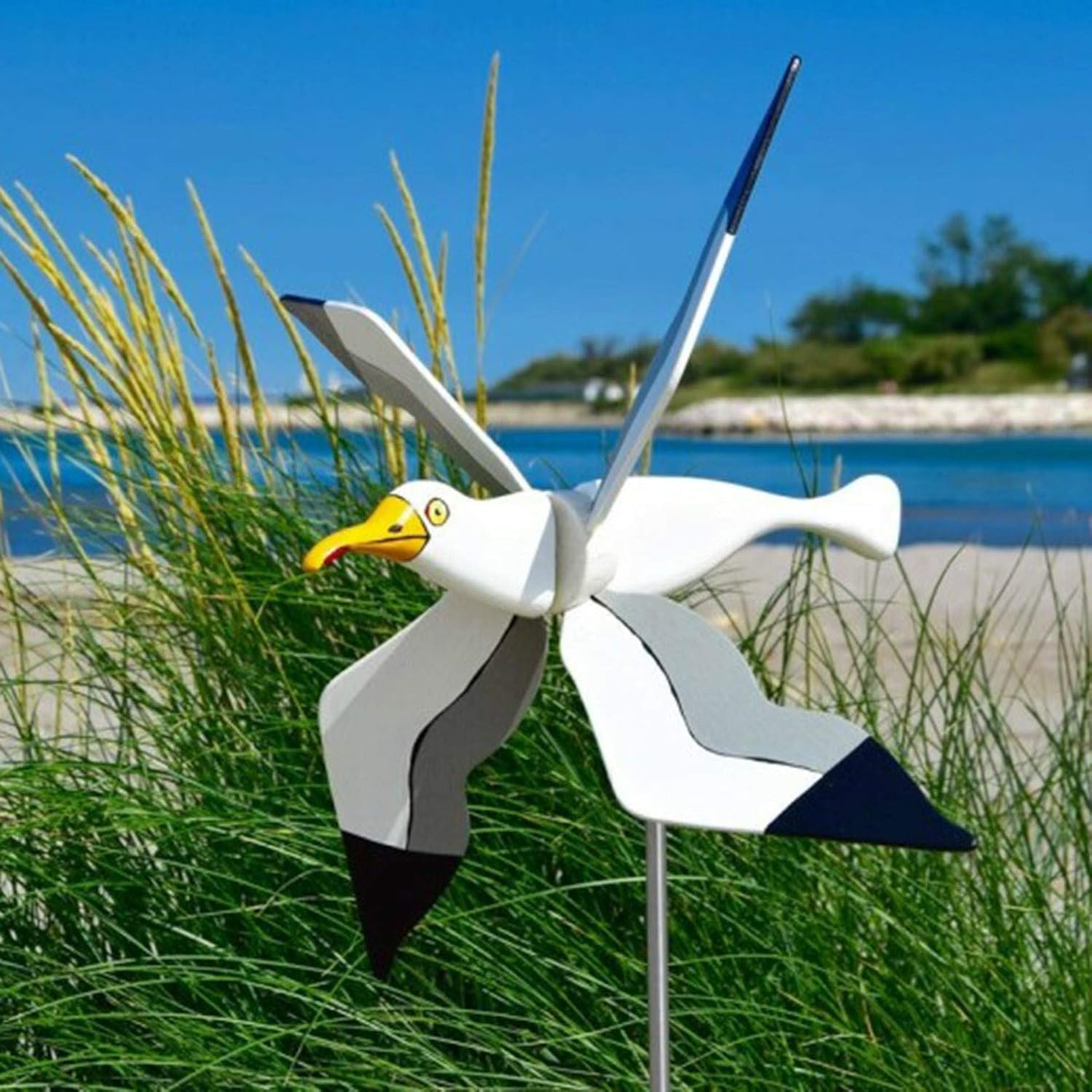 Amazon.com: Outdoor Windmill Seagull Wood Windmill Garden Courtyard ...