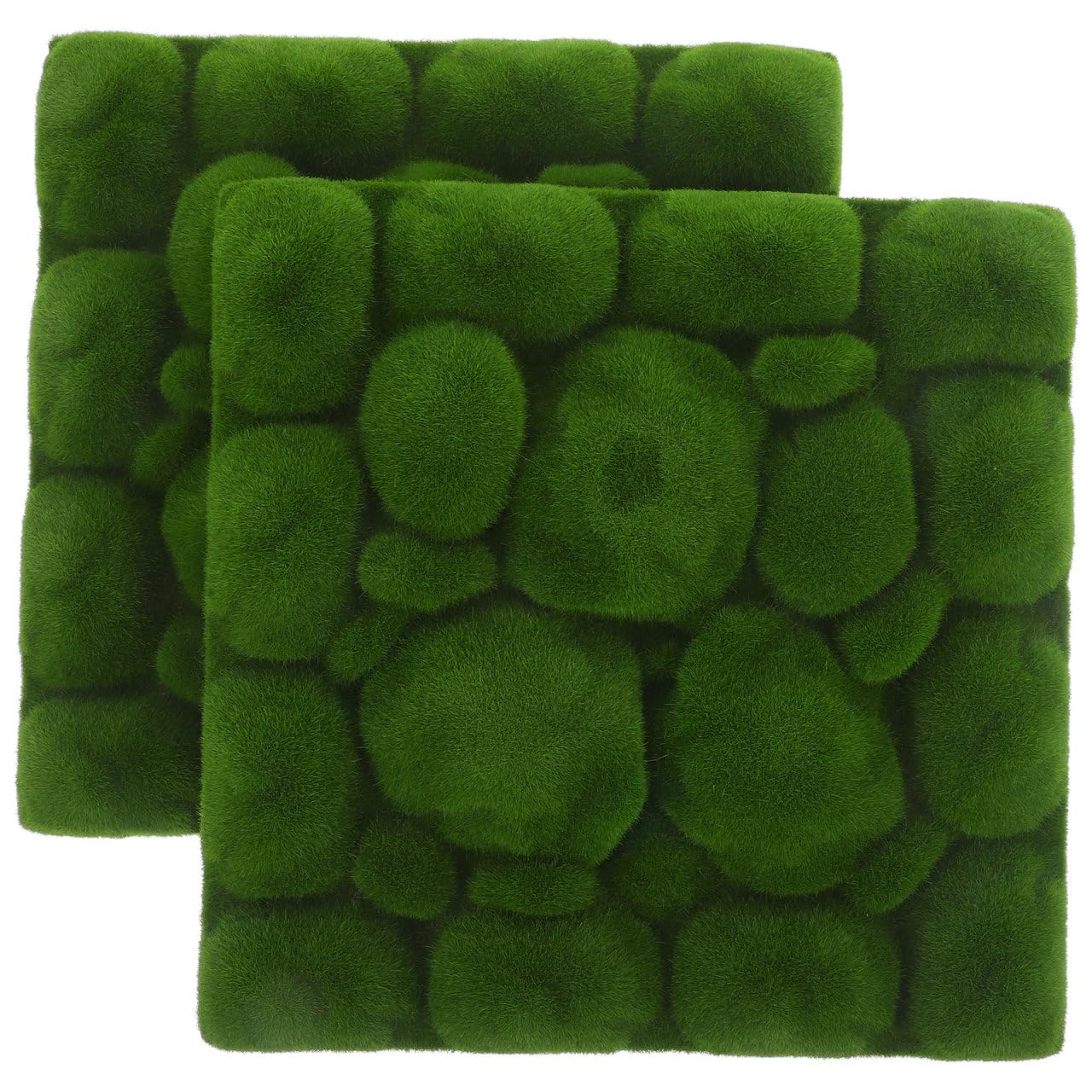 KüNstliches Moos Zum Dekorieren 2 StüCk Beflocktes Pseudomoos 12X12 Zoll NatüRliche Optik FüR Wanddeko Hochzeit DIY Zimmer Aesthetic GrüN Epe Schaum Seidenbaumwolle