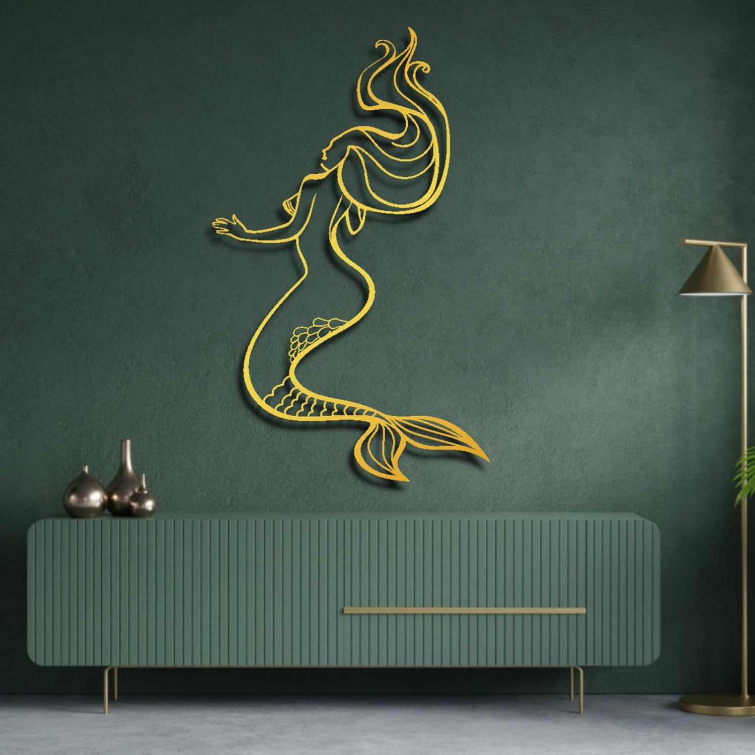 Amazon.com: Metal Wall Art ,Metal Mermaid Wall Art,Mermaid Metal Wall ...
