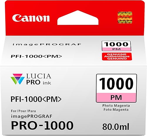 Canon PFI-1000 - Depósito de tinta magenta con foto original, compatible con impresoras ImagePROGRAF PRO-1000