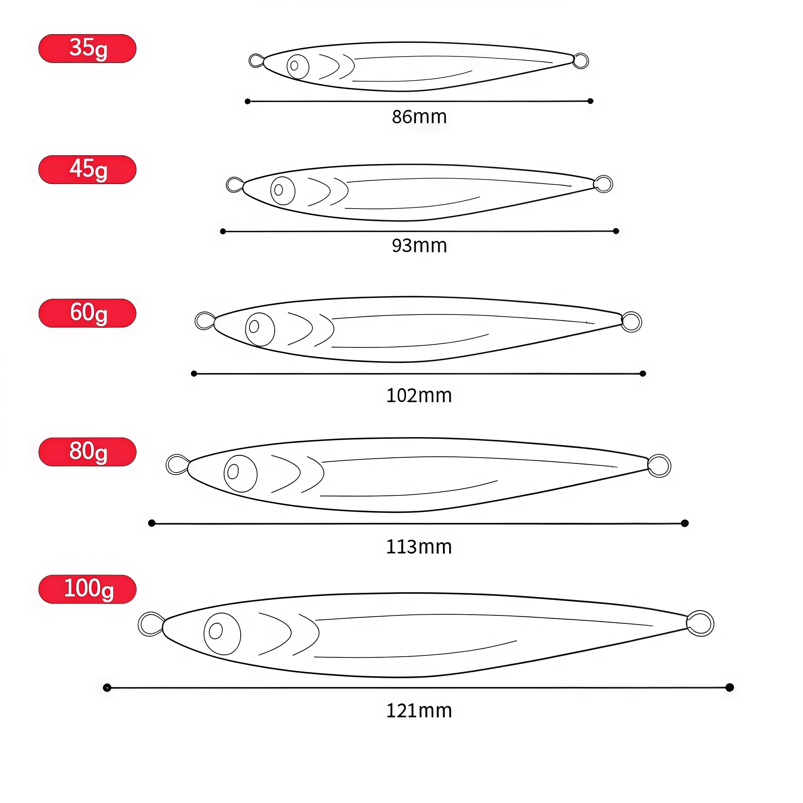 Leicht zu fangende Angelvorrichtungen, Salzwasser-Laserköder, Jigs vertikaler Jigg-Löffel, Köder für Bootsangeln, mit Drillingshaken und doppeltem Hilfshaken, ideal für Thunfisch, Zackenbarsch, Lachs
