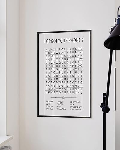 Miniatura 44 de HAUS AND HUES Decoración Divertida de Baño – Arte de Pared de Barba y Mullet, Letrero Humorístico de Baño, Impresión de Pared Divertida para Baño o