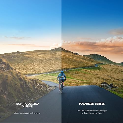 Miniatura 6 de MAXJULI Lentes de sol polarizados para hombres y mujeres, resistentes al viento, para deportes al aire libre, ciclismo, correr, protección UV400,