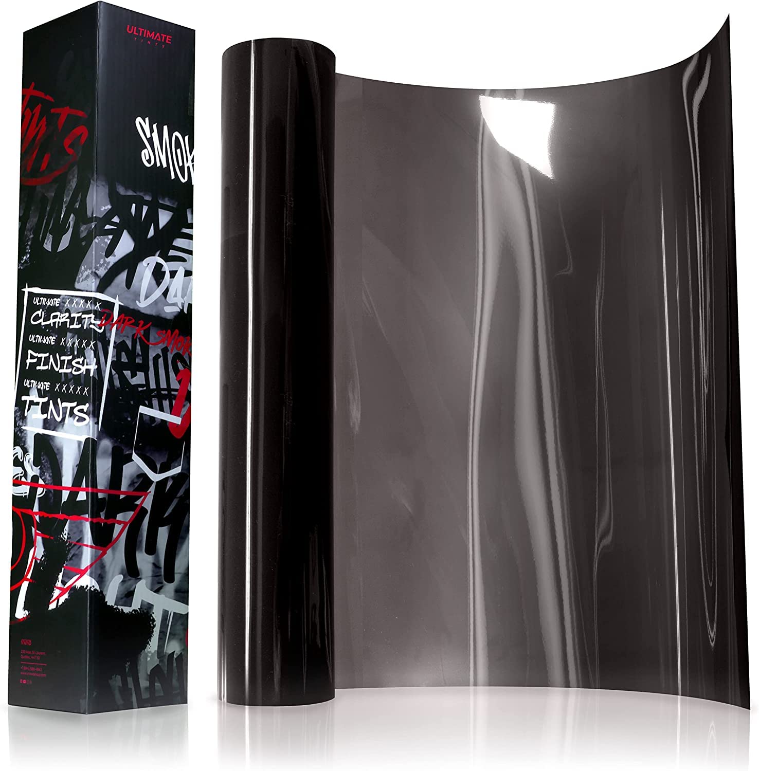VViViD+ Ultimate Headlight Taillight Tint Vinyl Wrap (Light Smoke, 12" x 7ft) — view 3