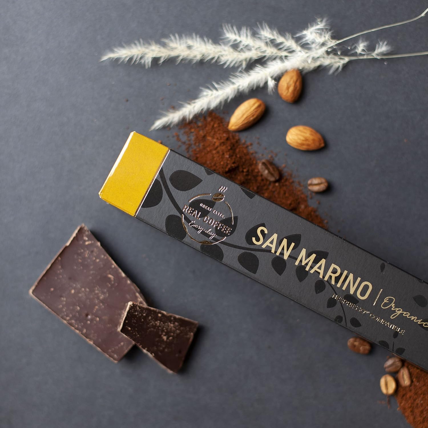 ‘San Marino’ Organic Italian Lungo for Nespresso Original Line Machines | 100 Aluminum Capsules | Medium Roast | Fairtrade | Coffee Pods Compatible Only with Nespresso Original Machine image 5