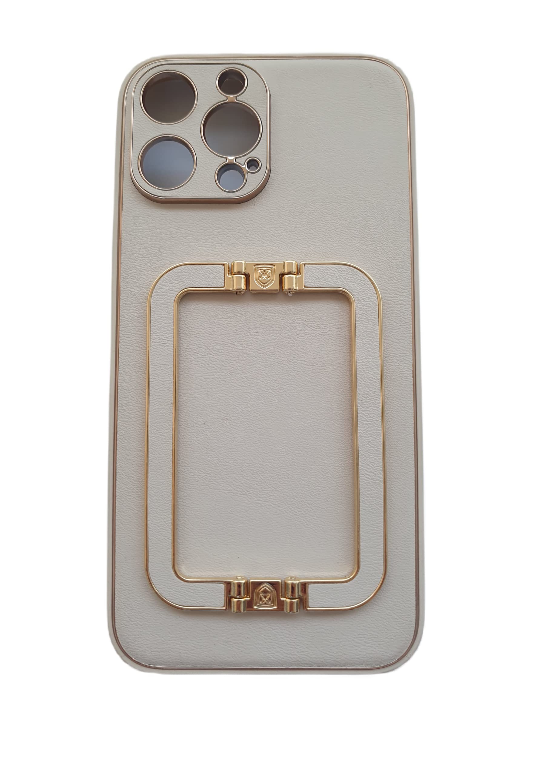 Funshare iPhone 12 Pro Max 3d korean type leather case with stand ECO leather Beige