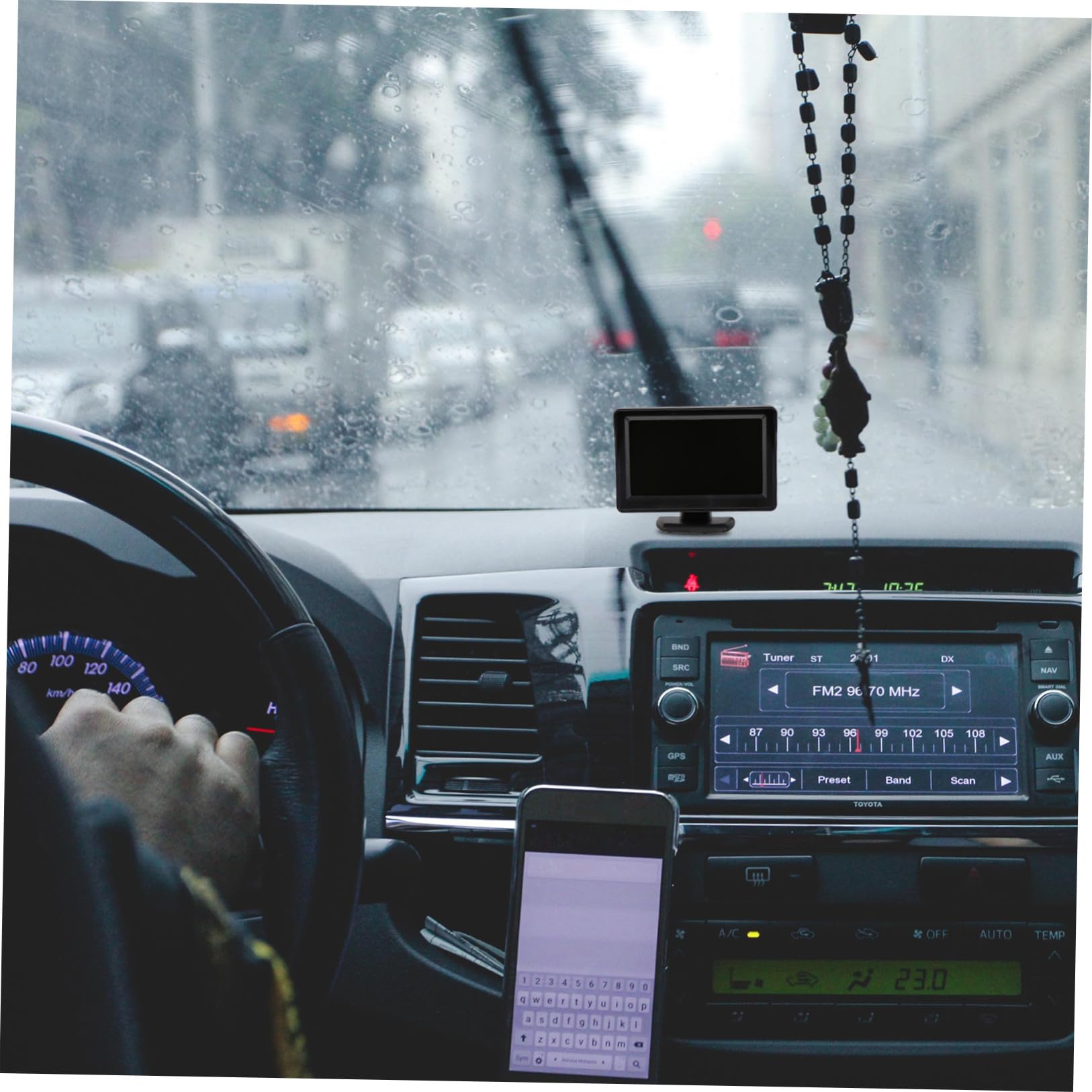 Happyyami 1 Juego Cámara y Monitor para Asistencia de Automóviles Sistema de Visualización Retrovisor Herramienta de Estacionamiento para Seguridad Vial DVD Instalación