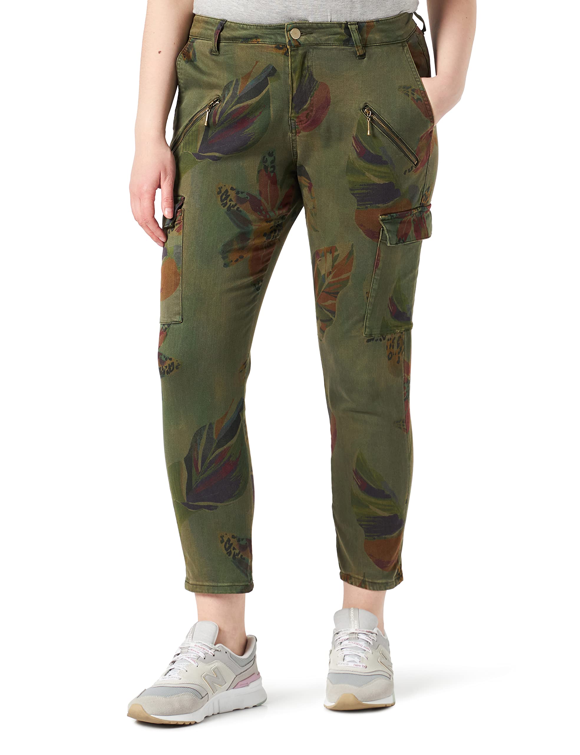 Desigual Womens Pant_TROPI Lässige Hose, Green, 36