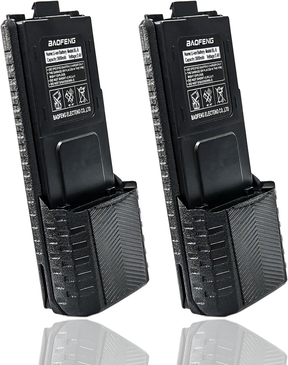BAOFENG 2 Pack BF-F8HP Battery BL-5 Extended 3800mAh Large Capacity Camo Li-ion Batter for GMRS Radio UV-5R Series