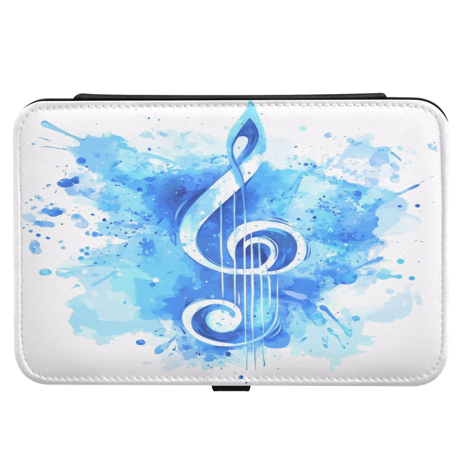 Haskirky Musical Note Jewelry Box Portable PU Leather Travel Jewelry Organize for Women Jewelry Storage Display Holder for Ring, Necklace, Earring