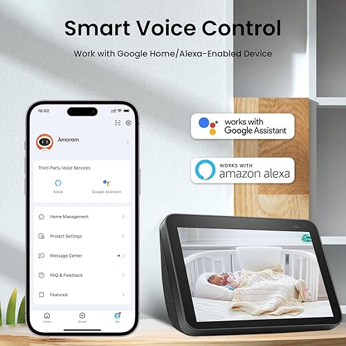 Miniatura 8 de Cámara WiFi interior para seguridad del hogar, cámara de grabación 247 para oficinacasaapartamento, almacenamiento en la nube y tarjetas SD, audio
