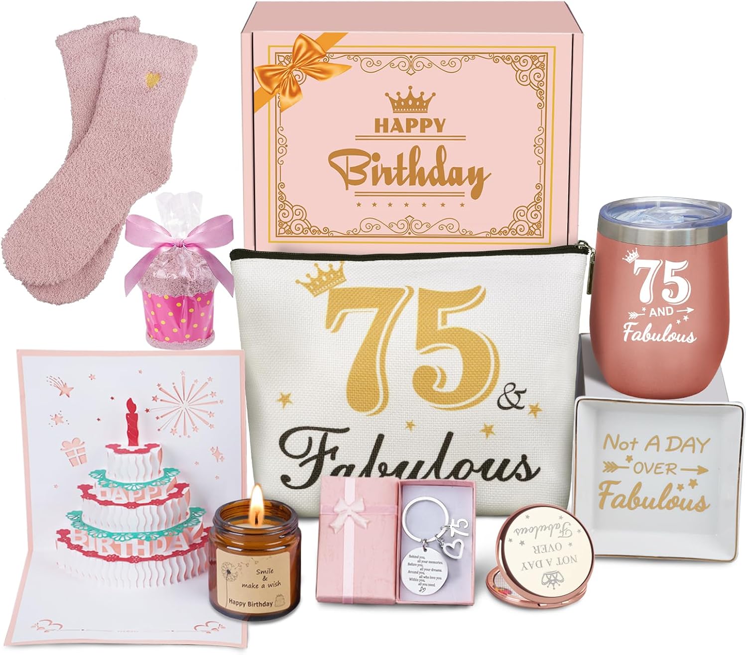 75th Birthday Gifts For Women, Happy 75th Birthday Gifts For Her Best Friend Mom Sister Wife Turning 75, Gift For 75 Year Old Woman Birthday Unique, Funny Birthday Gift Box Ideas