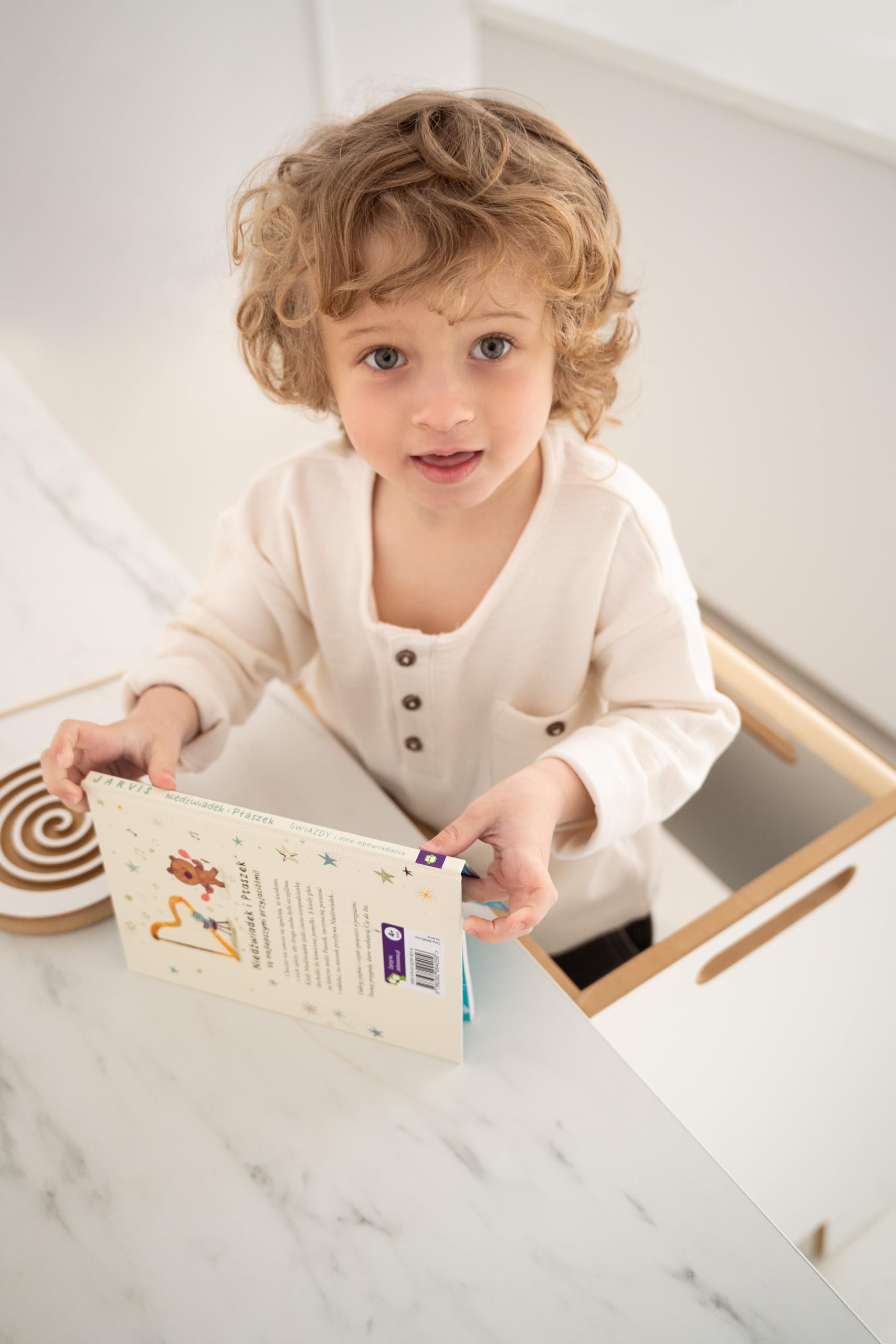NOWAY Lernturm für Kinder, Montessori Kinderplattform, sicherer Küchenturm für die Küche, stabil ab 1 Jahr, 3-stufig höhenverstellbar, weiß
