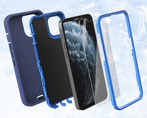 Miniatura 2 de Designed for iPhone 11 Pro Max Case 3-in-1 Full Body Rugged Protection Belt Clip Kickstand with 2 Screen Protectors, Heavy Duty Military Grade Drop