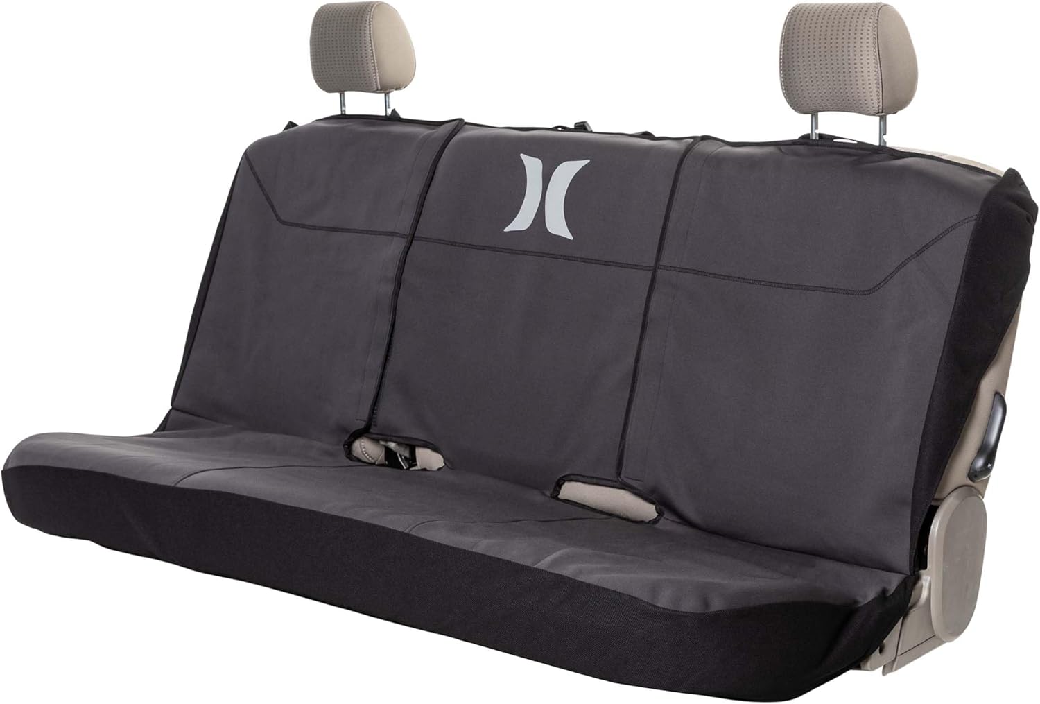 Hurley Universal Seat Covers for Cars, Truck, and SUV, Rugged Automotive Seat Covers, Durable Seat Protection, Off-Black/Black, Fitted Low Back