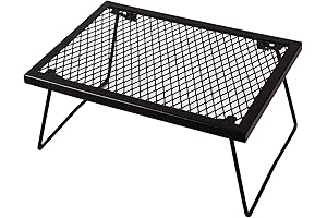 Heavy Duty Folding Campfire Grill Grate for Pit Cooking