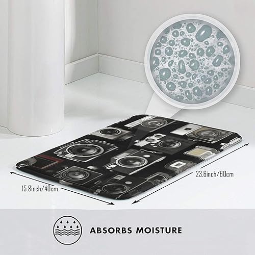 Miniatura 3 de Tapetes antideslizantes para puerta delantera, 15.7 x 23.6 pulgadas, colección retro y fresca, para interiores y exteriores, tapete de bienvenida