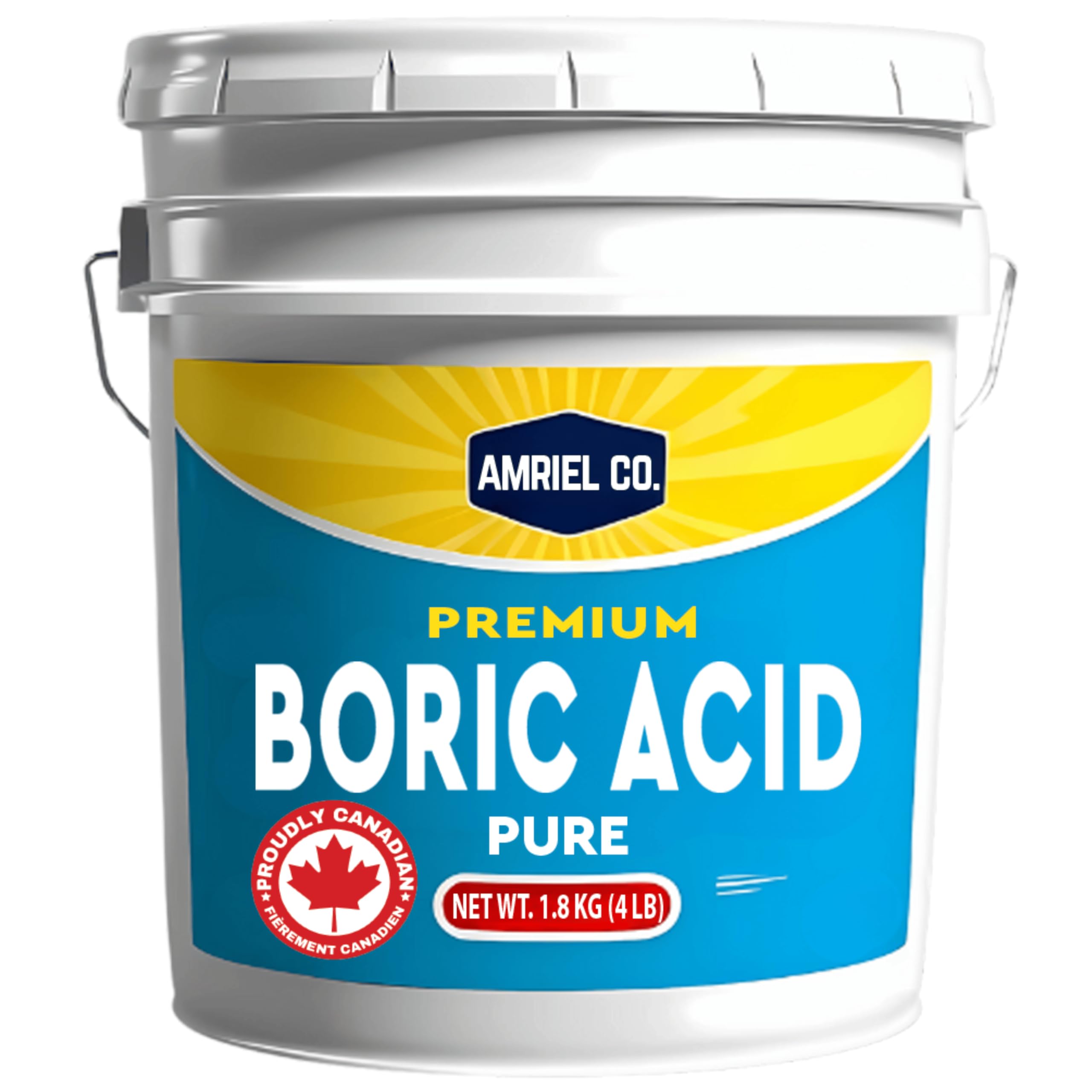Boric Acid (4 lb) | 99.9% Pure Industrial Grade| Anhydrous Fine Powder| Packed In Canada| Used to Make All Purpose Cleaner DIY Cosmetic and Personal Products| PH Buffer and Odor Control| Elo's Premium