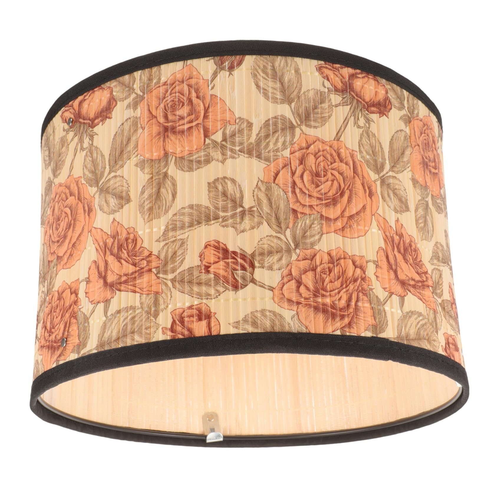 Pantalla de Lámpara de Bambú Cubierta Decorativa para Techo Luz Suave Estilo Retro y Diseño Creativo