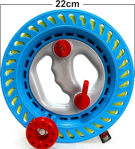 Miniatura 18 de Hengda Kite - Bobinador profesional para exteriores, con rueda de agarre de carrete de bobina y cuerda de volar de 198 metros (27 kilos)