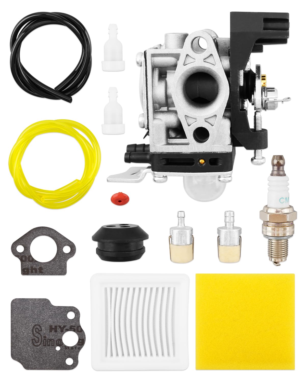 ULXIOM A021004600 A021004601 Carburetor Kit Fit for Echo SRM-2620 SRM-2620T PE-2620 PAS-2620 Shindaiwa T262 T262X C262 Trimmer, with Air Filter Tune Up Kit