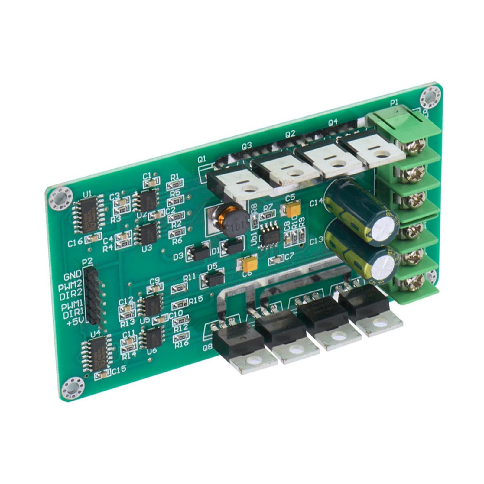 Yctze Puce de Pilote de Pont en H IRF3205 MOSFET Carte de Module de Pilote de Moteur Double, DC 3-36 V 10 A Crête 30 A, Adaptée pour L9110S MOSFET H Bridge 24 V 10 A