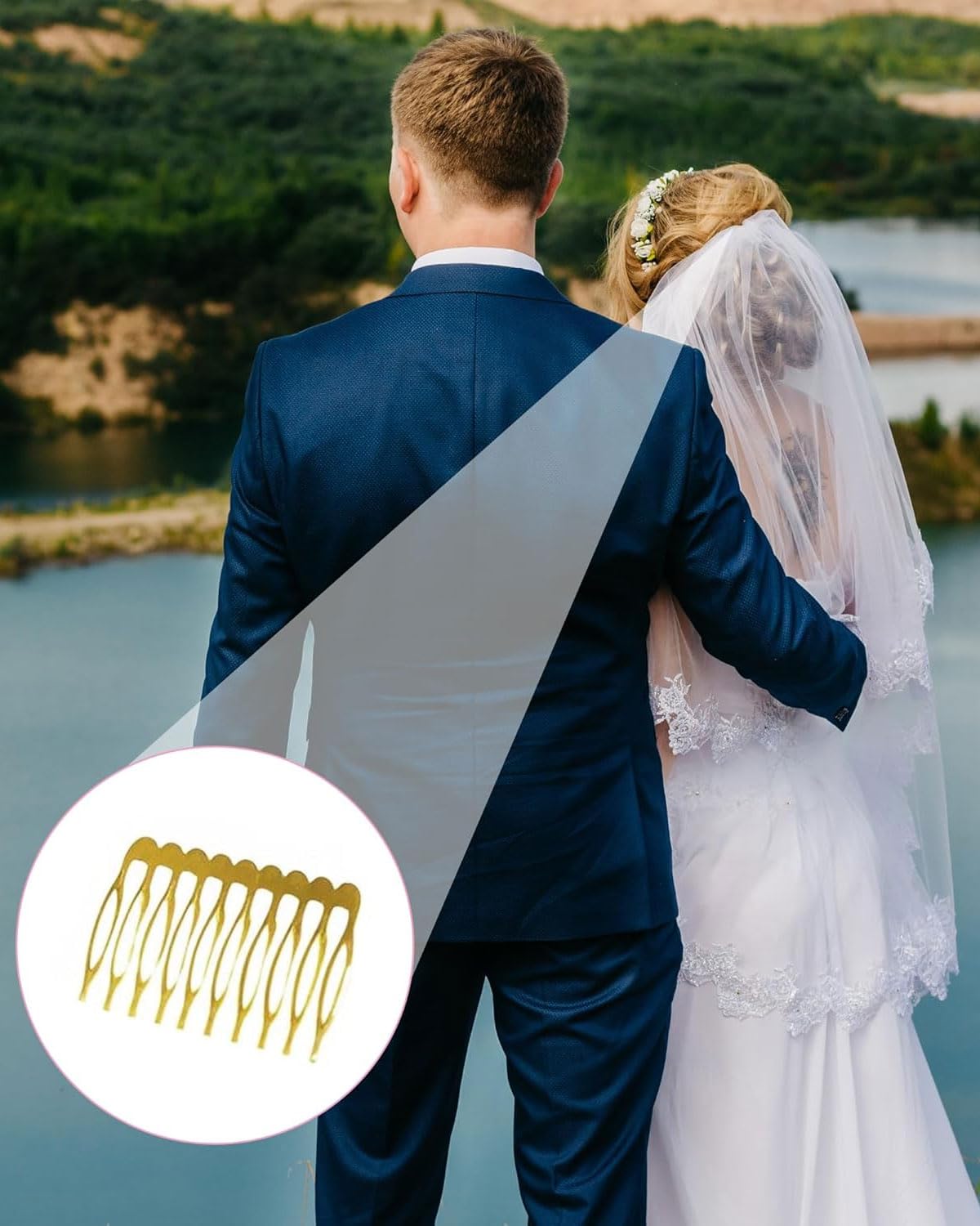 8pcs Peineta Para Velo De Novia 5, 6, 8, 10 Dientes Peine Lateral Para El Cabello Diy Metal Peine Del Pelo Dientes Nupciales Peine Alambre Metal Accesorios Para Tocado Para Niñas y Mujeres
