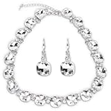 Crystal Statement Necklace Glass Crystal Collar Choker Necklace for Women Bridal Necklace Costume Jewelry Necklaces for Women