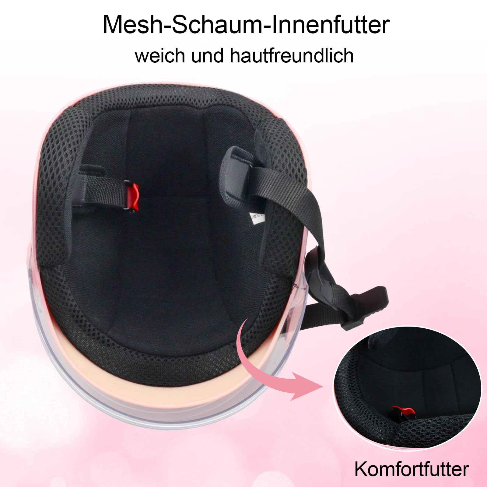 Kinder Motorradhelm, Jungen und Mädchen Rollerhelm, 48-56 cm für 5-12 Jahre