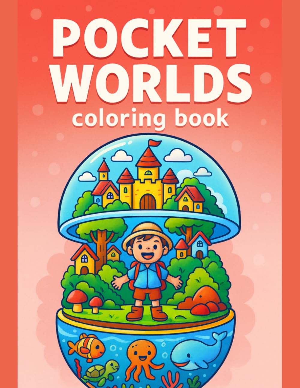 Pocket Worlds Coloring Book Tiny Fantasy Scenes Full of Wonder and Imagination: Miniature Storybook Realms with Magical Villages, Hidden Gardens, and Whimsical Little Adventures