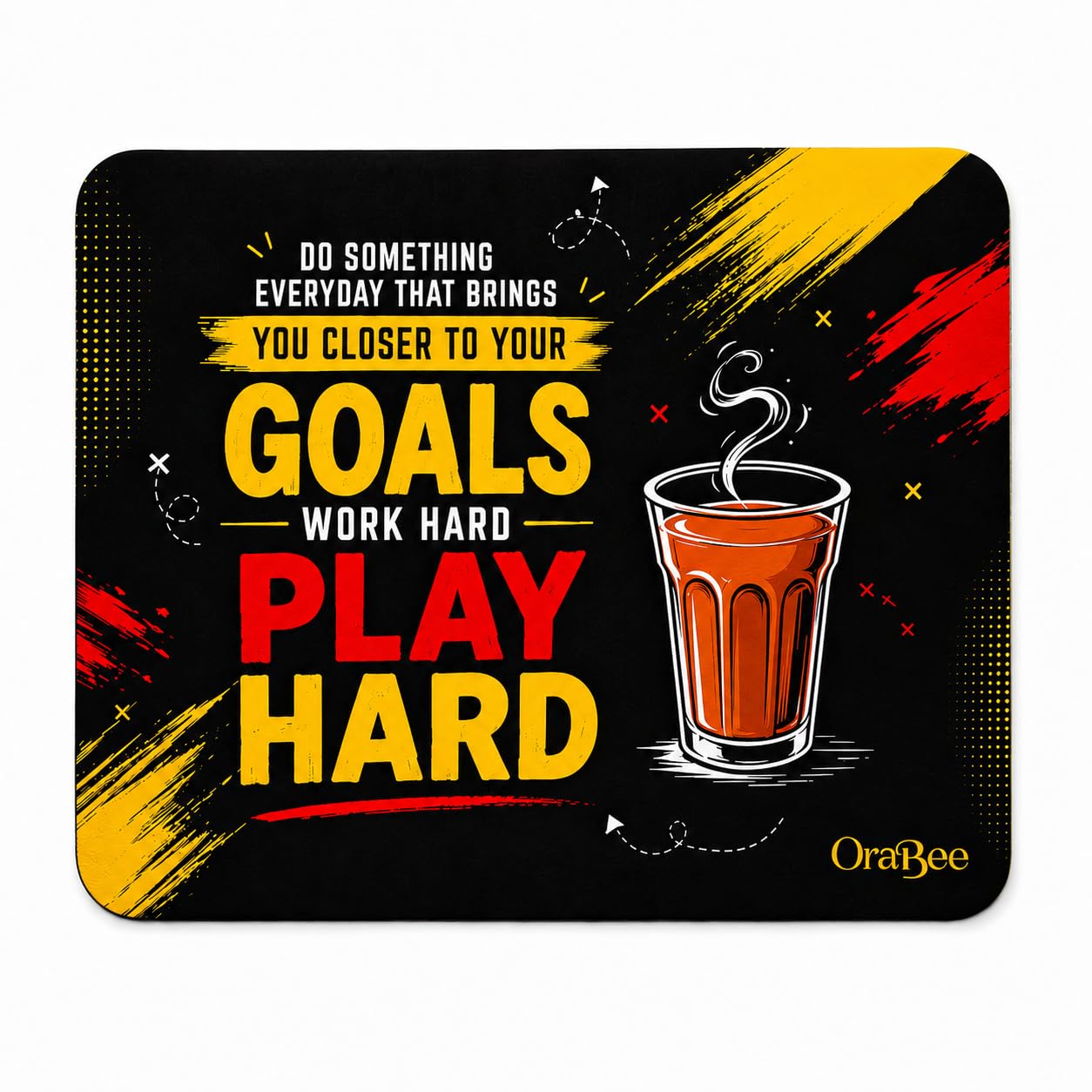 Gaming Mouse Pad, 9x7 Inch, 3mm Thick, Chai Play Hard Design-image-22