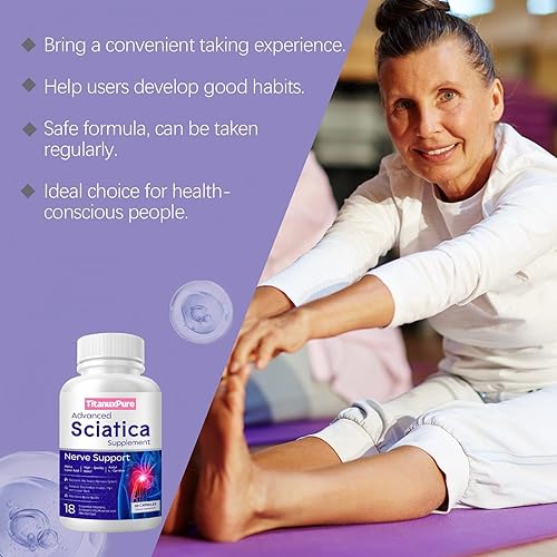 Miniatura 4 de Alivio avanzado para el nervio ciático ácido alfa lipoico  suplementos de ciática 18 en 1  complejo de vitamina B  (60 unidades (paquete de 1)