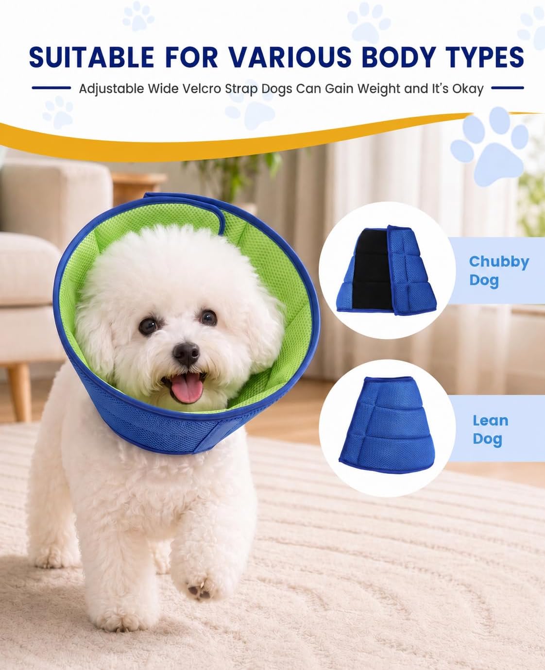 Soft Dog Cone for Small Dogs/Cats, Recovery Collar to Stop Licking,S | Adjustable & Washable Cone for Dogs, Ideal Neck Protection for Spay, Neuter and Post-Surgery Wound Healing