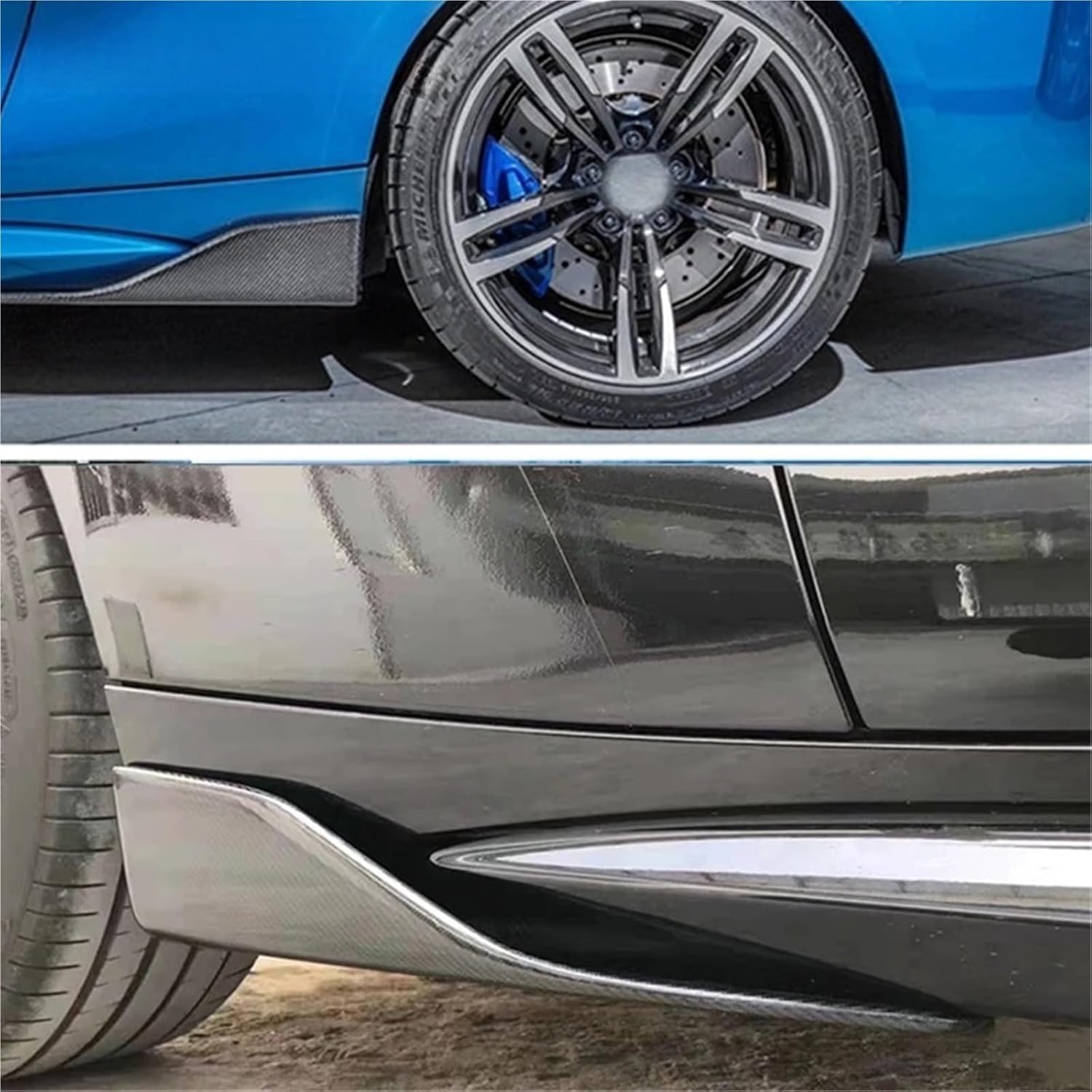 (本日限定価格)BMW F87 M2カーボンファイバー サイドスカートカーボン製 本物のカーボンファイバーサイドスカート BMW F87 M2 M2C ベースクーペ