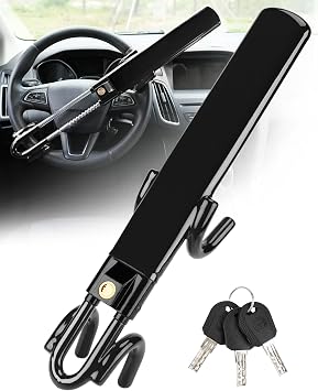 Tevlaphee Steering Wheel Lock - Heavy Duty Antitheft Device and Car Security Lock
