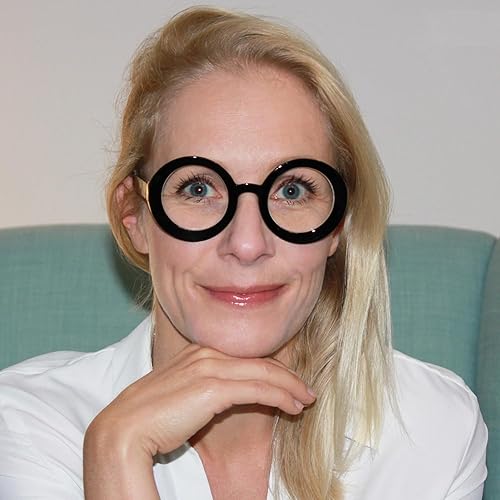 Miniatura 6 de LUR Gafas de lectura redondas de gran tamaño para mujer, paquete de 4 unidades, marco grande + 2.75 Paquete de 4 colores variados.,Paquete de 6