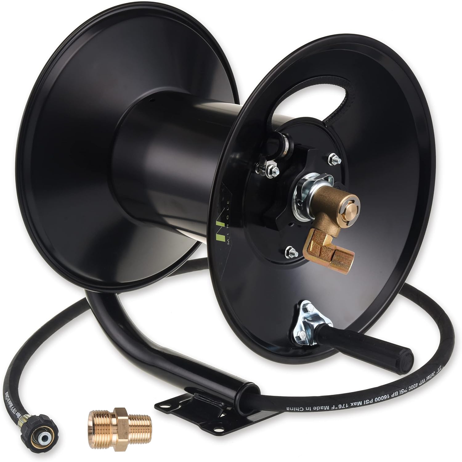 Buy M MINGLE High Pressure Washer Hose Reel 100ft, Heavy Duty Steel