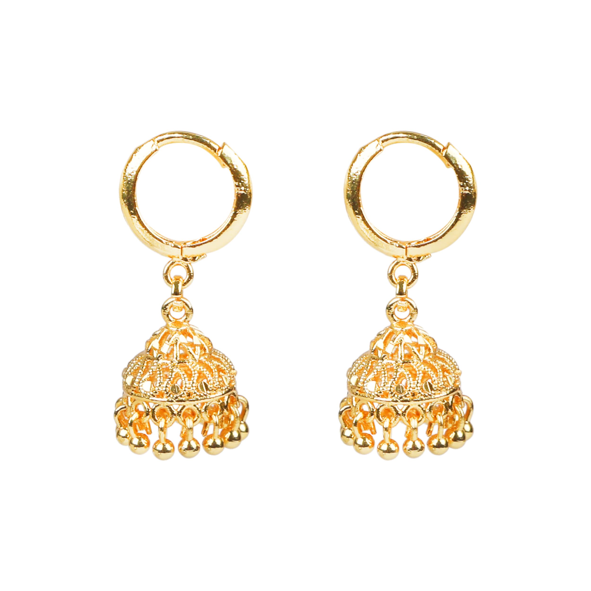 Indian Hoop Earrings Hoop Jhumka Earrings for Women Traditional Bridal Wedding Bollywood Jewelry Jhumka Jhumki Dangle Earrings Set Indian Jhumkas for Women