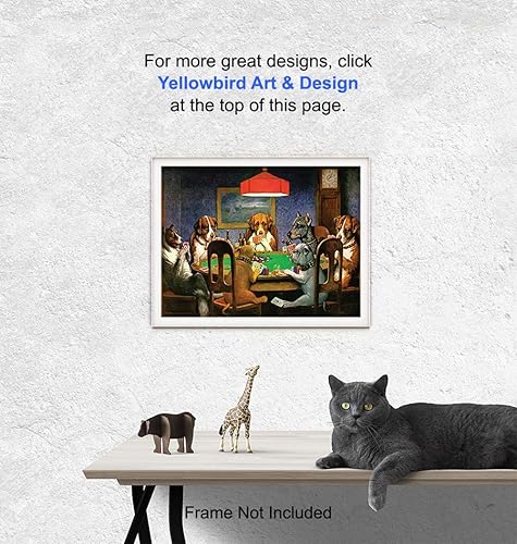 Miniatura 5 de Dogs Playing Cards - Unframed Wall Art Print - Great Home Decor for Game Room or Man Cave - Awesome Gift For Animal Lovers - Ready to Frame (8X10)
