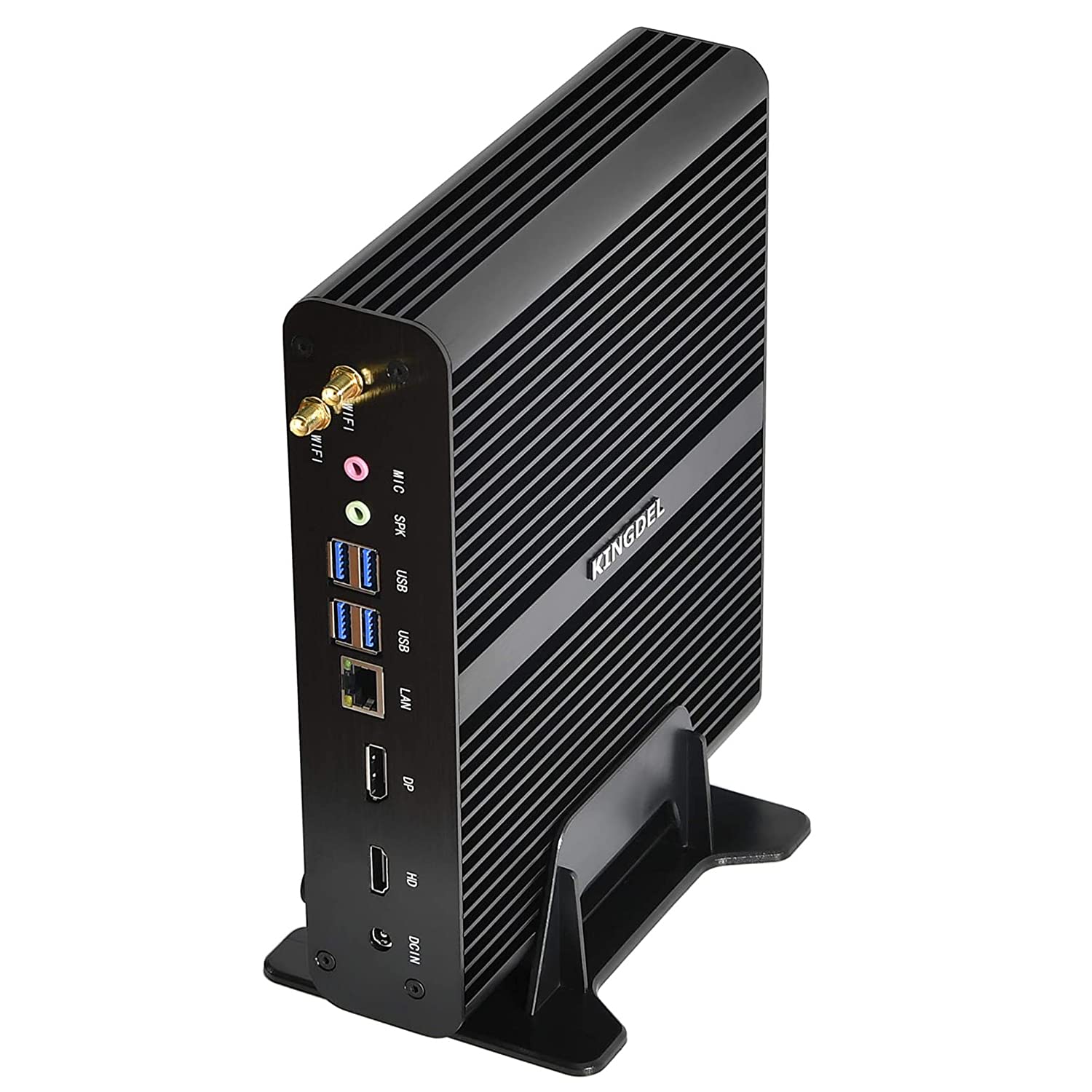 KINGDEL NC860 Mini PC sin Ventilador, Potente computadora pequeña con i7 11th generación CPU, Barebone, 4K: 4096x2304, HD, DP, Gigabit Ethernet, Wi-Fi6E(Gig+)+BT 5.2,