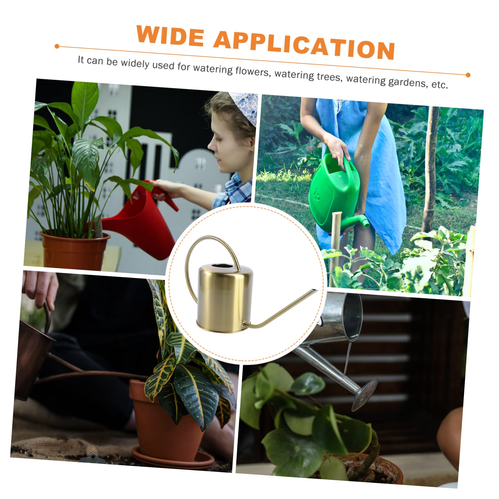 Toddmomy Regadera De Latón Color Dorado para Jardinería y Doméstico Regadera Práctica De Acero Inoxidable